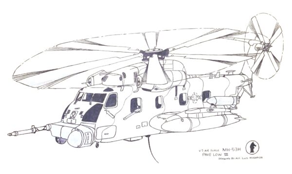 MH-53H Art Drawing